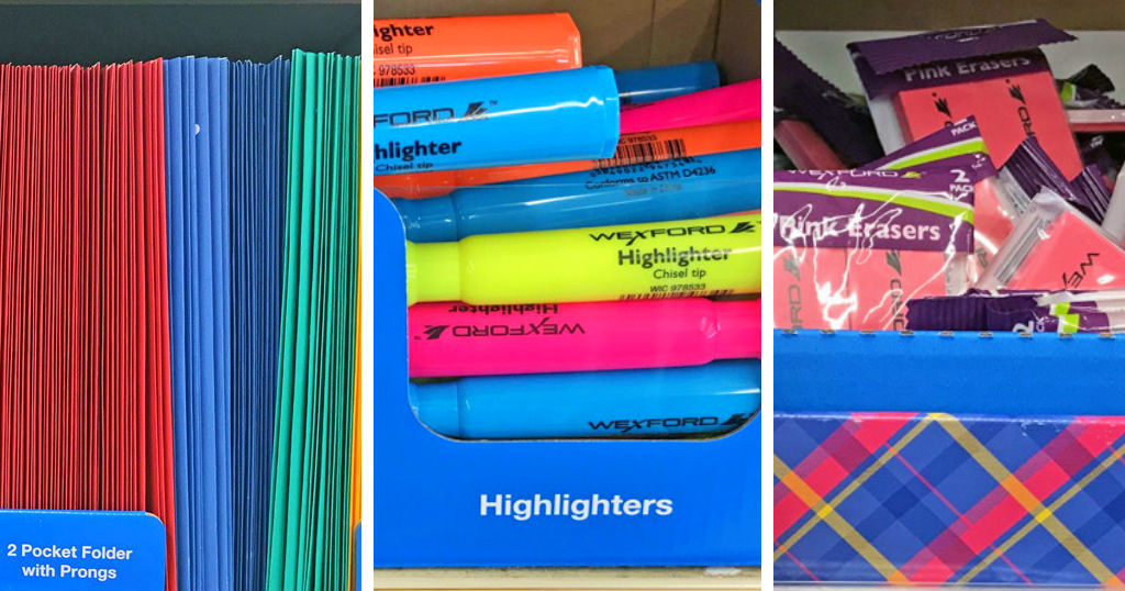 Highlighters, Gomas de borrar o Folders Wexford