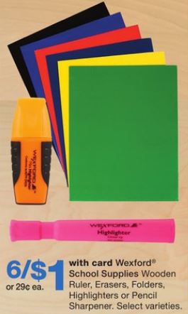 Wexford School Supplies - Walgreens ad 8-11-19
