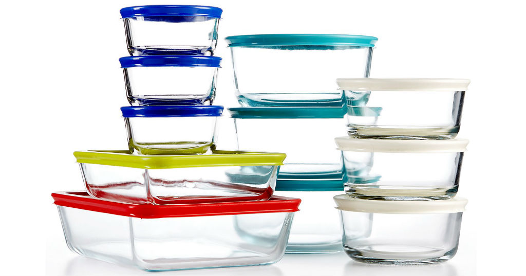Set de Cristal Pyrex de 22 piezas Pyrex solo $27.99 en Macy's