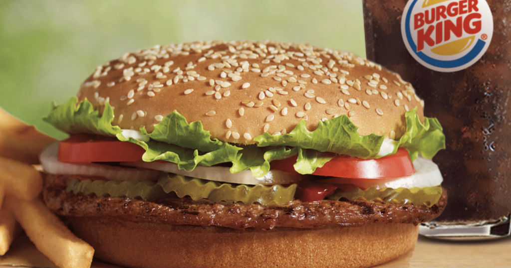 Whopper de Burger King SOLO $1