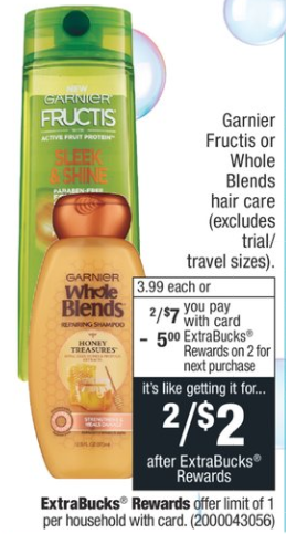 Garnier Fructis o Whole Blends - CVS Ad 1-20-19