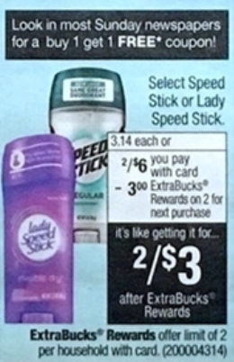 Speed Stick o Lady - CVS Ad 1-20-19