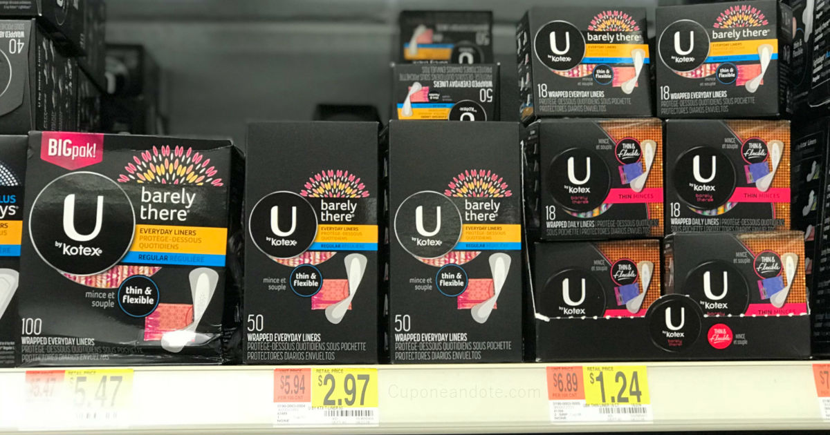U by Kotex Liners de 50 ct