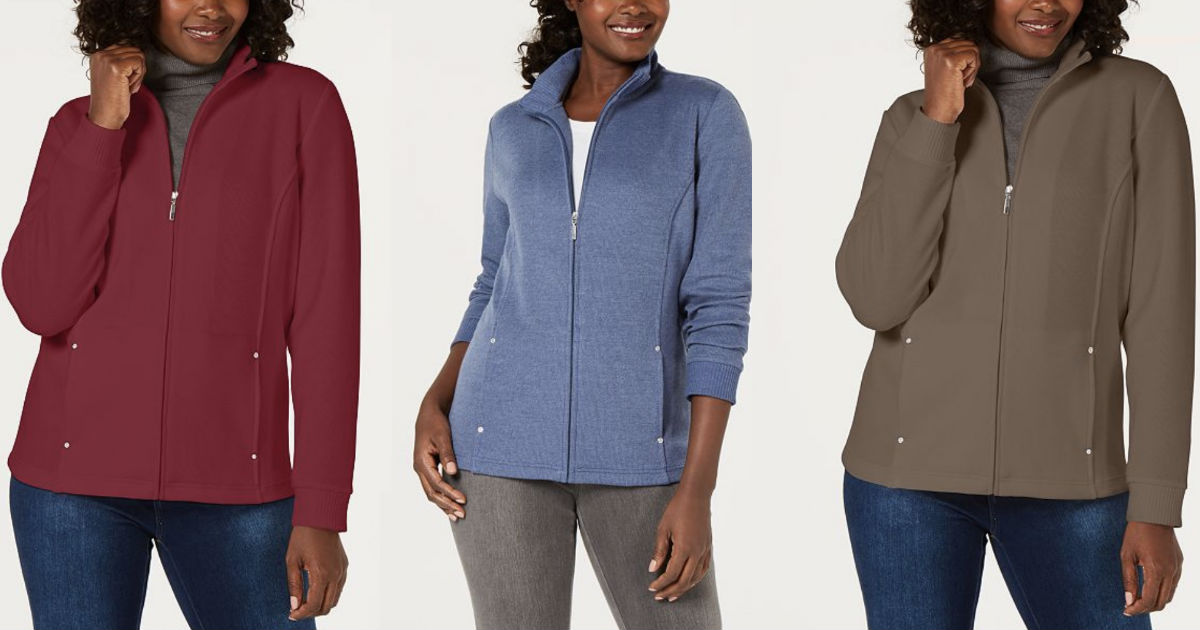 Casual Zip-Front Jacket en Macy's