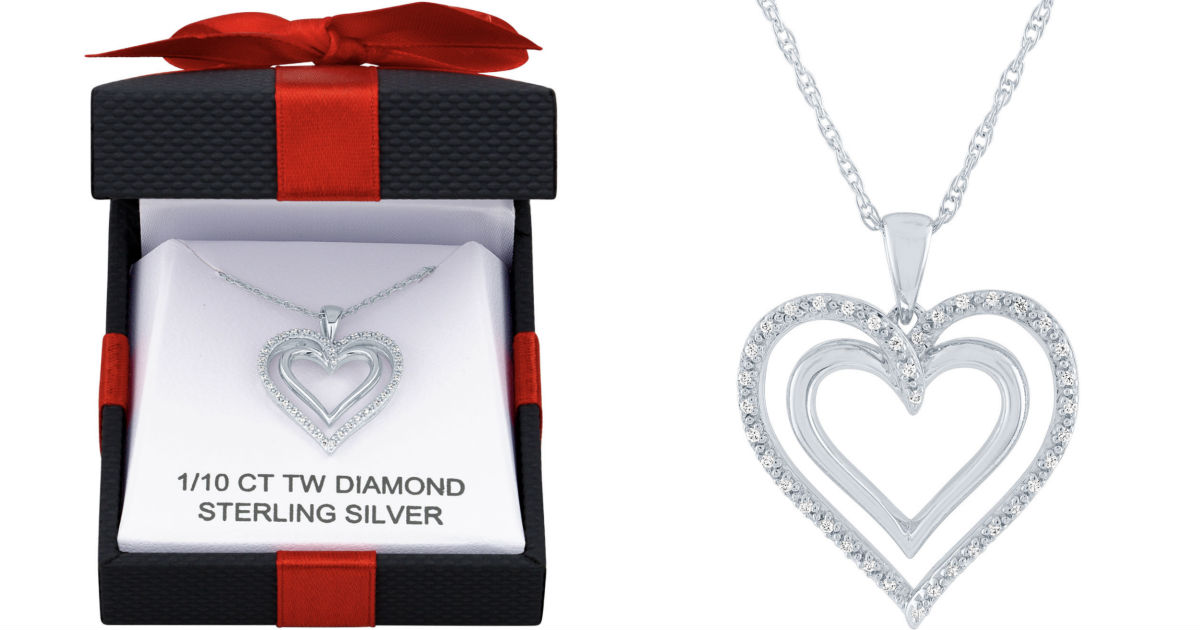 Collar con Colgante de Corazón de Diamante Genuino en JCPenney 