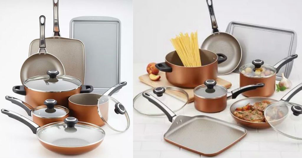 Set de Cocina Farberware 17pc Non-Stick Aluminum a $59.93 (Reg. $179.99) en Macys