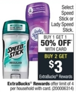 Speed Stick - CVS Ad 2-3-19
