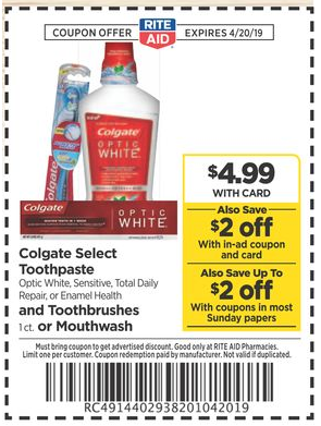 Colgate - Cupon del shopper de Rite Aid