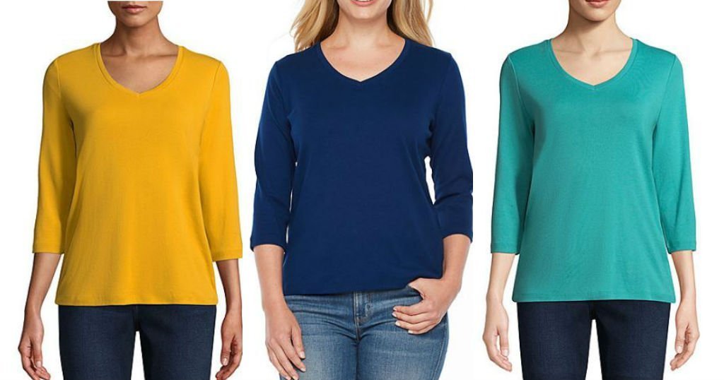 St Johns Bay V Neck T-Shirt a solo $2.54 (Reg. $17) en JCPenney