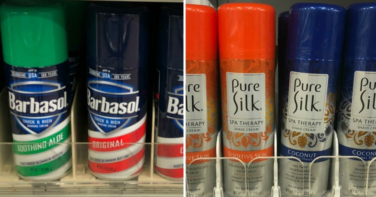 Crema de Afeitar Barbasol o Pure Silk