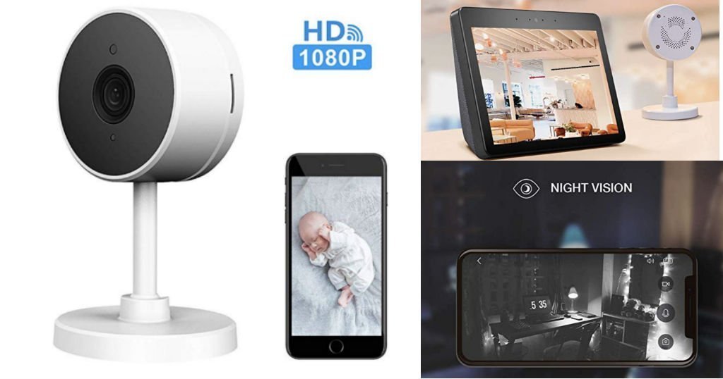 LARKKEY WiFi Home Security Surveillance Camera 1080P a solo $19.45 en Amazon