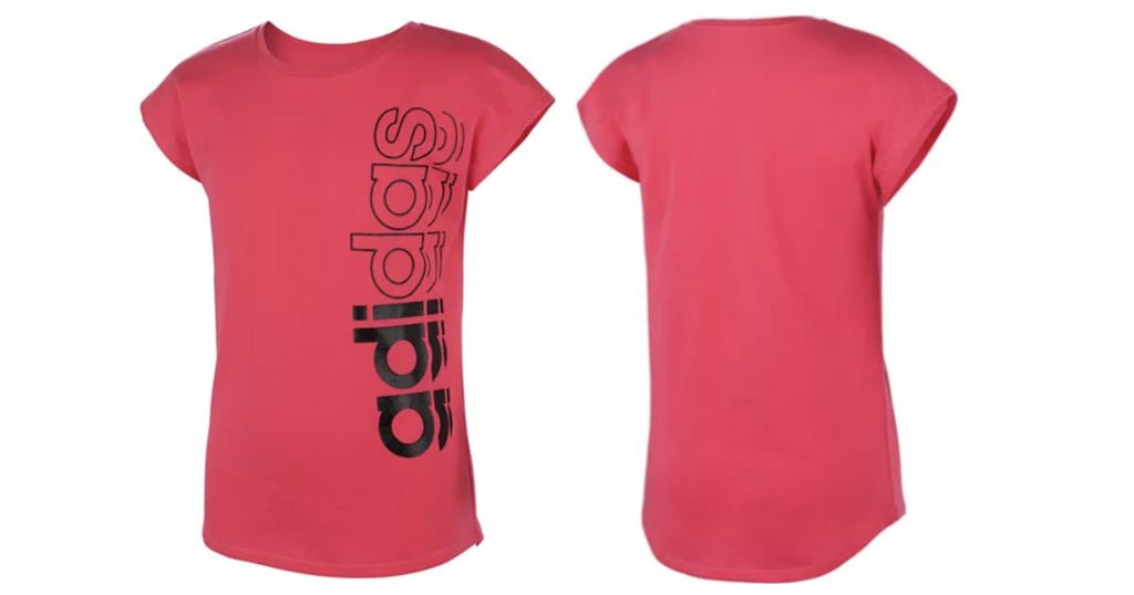 Adidas Big Girls Logo Print T-Shirt a $14.99 (Reg. $25) en Macys