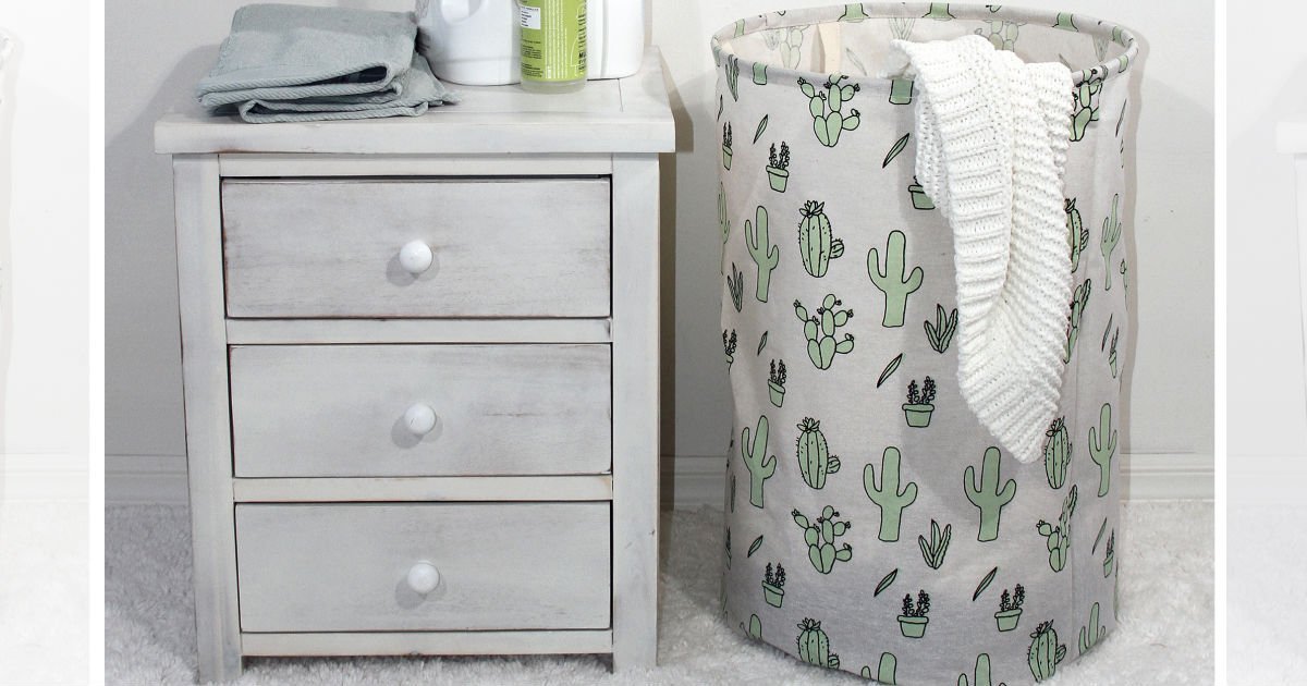 Mainstays Succulent Canvas Hamper en Walmart