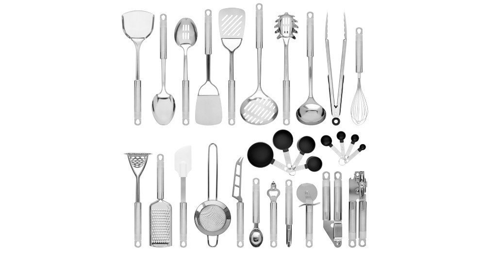 Set de Utensilios 29pc Stainless Steel a solo $39.99 (Reg. $118) y Envio Incluido