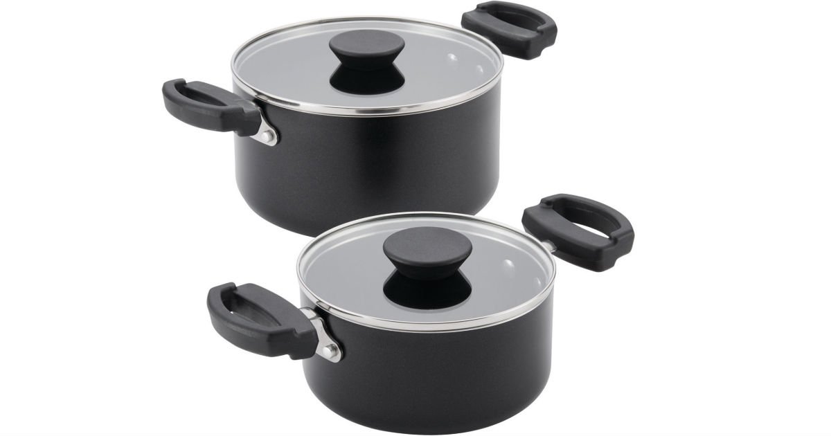 Caserolas Farberware de 4-Piezas Non-Stick