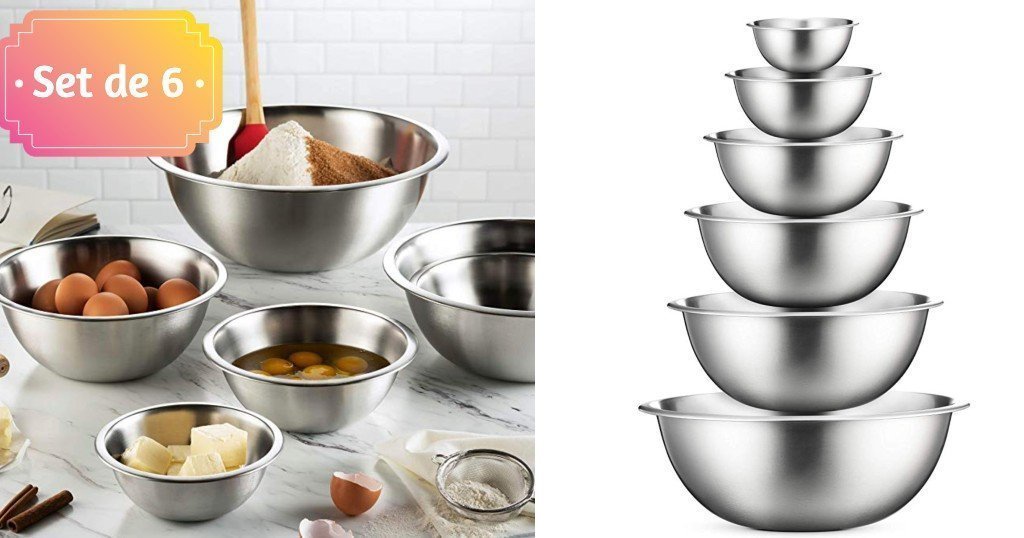 Set de 6 Premium Stainless Steel Mixing Bowls