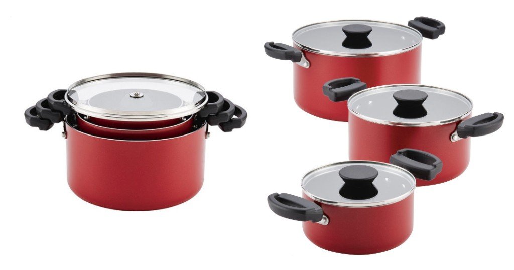 Set de Ollas Farberware 6pc Saucepot