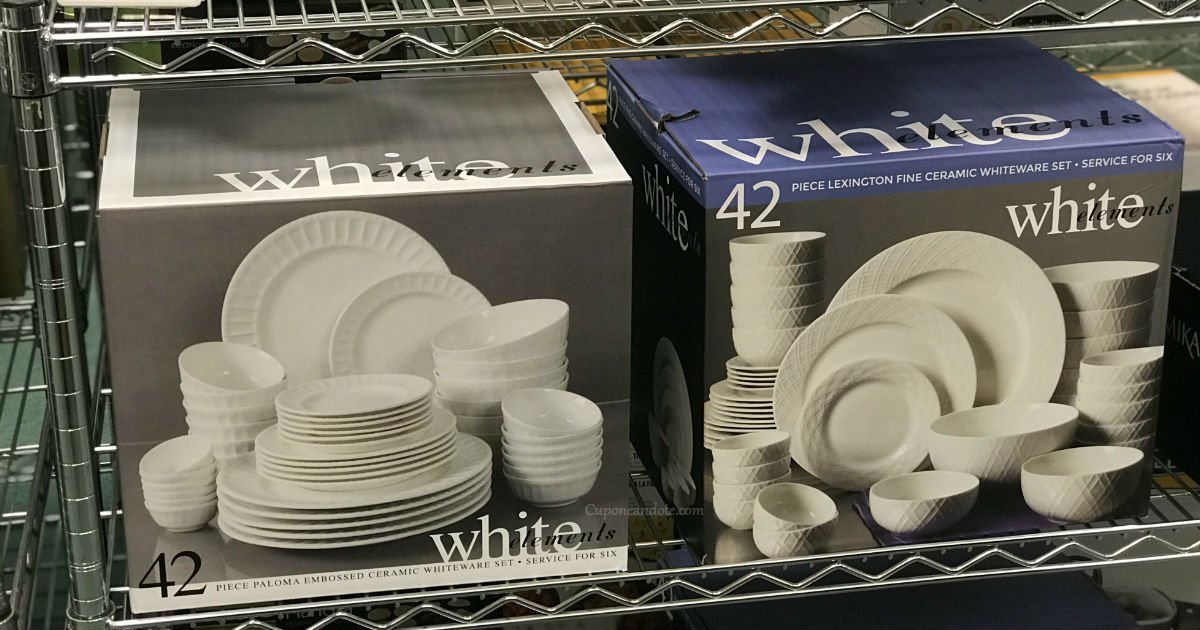 Vajilla Gibson White Elements de 42 Piezas