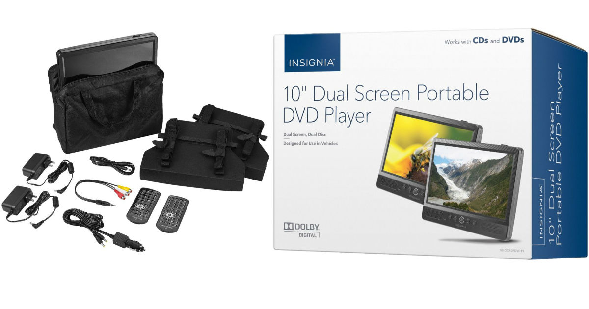 Reproductor de DVD portatil de doble pantalla