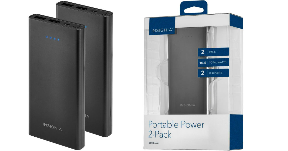 Cargador Portátil Insignia 8,000 mAh 2-Pack