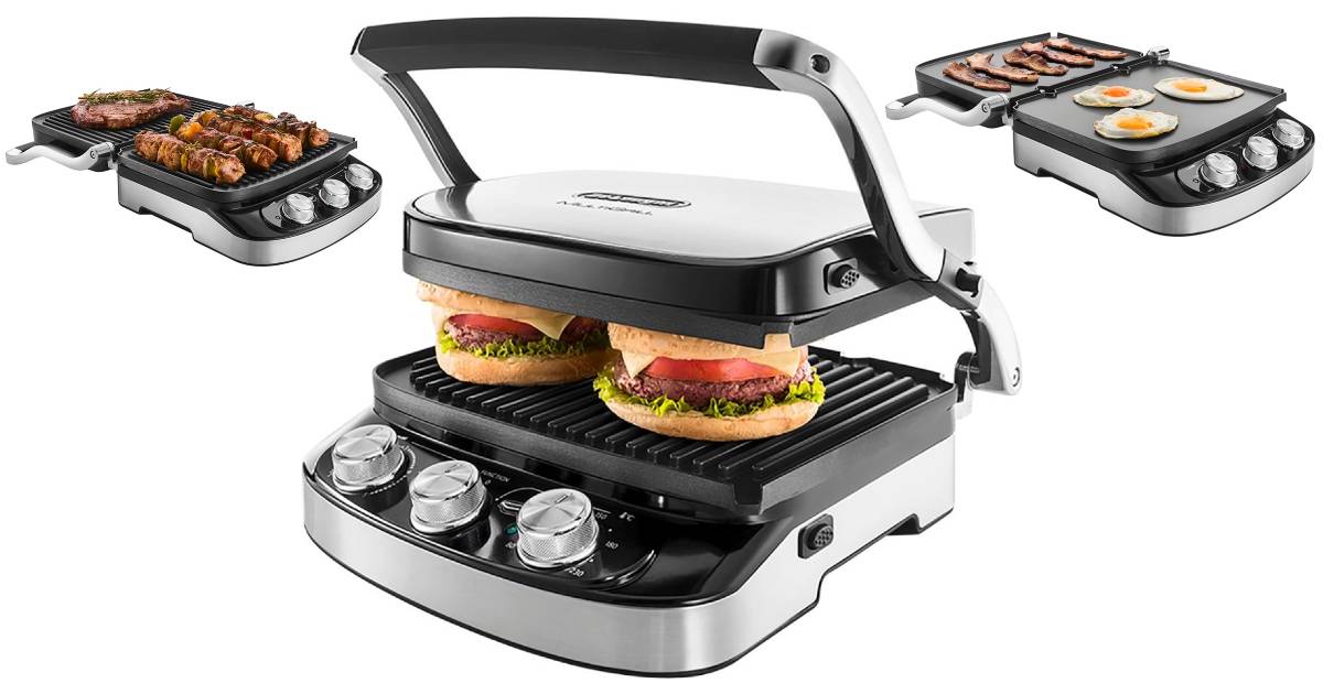 Parrilla Delonghi 5-en-1 en Stainless Steel