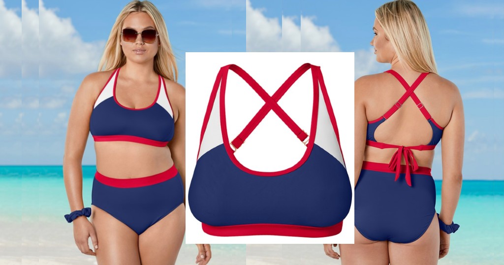PLUS SIZE CROSS BACK SPORT TOP