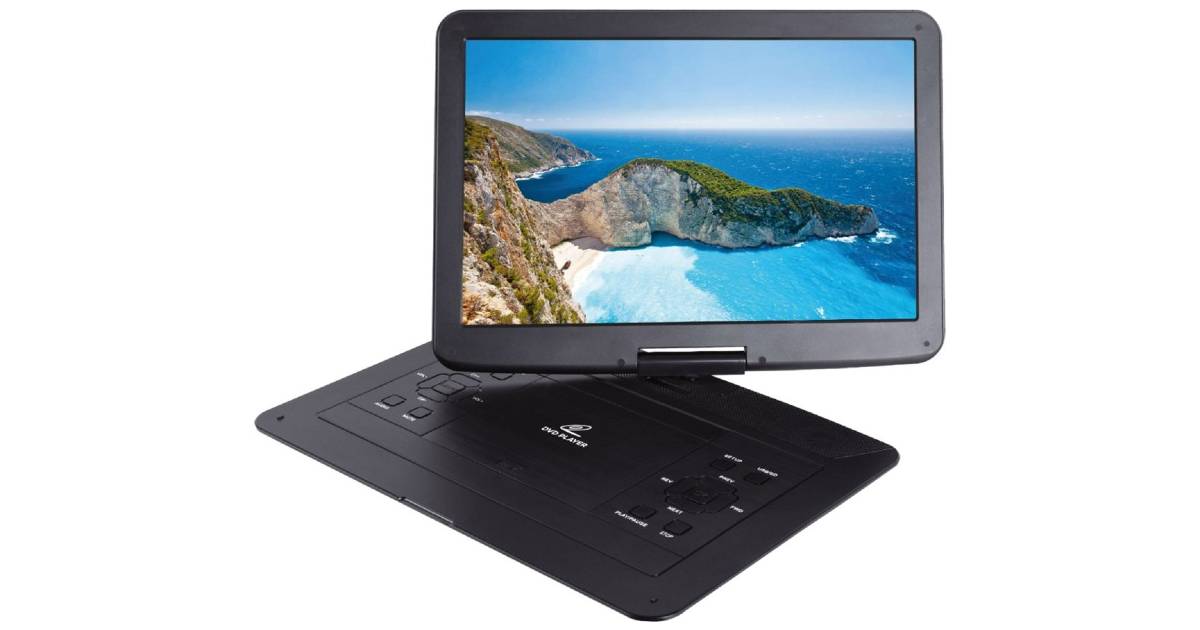 Reproductor de DVD Portátil con Pantalla Giratoria