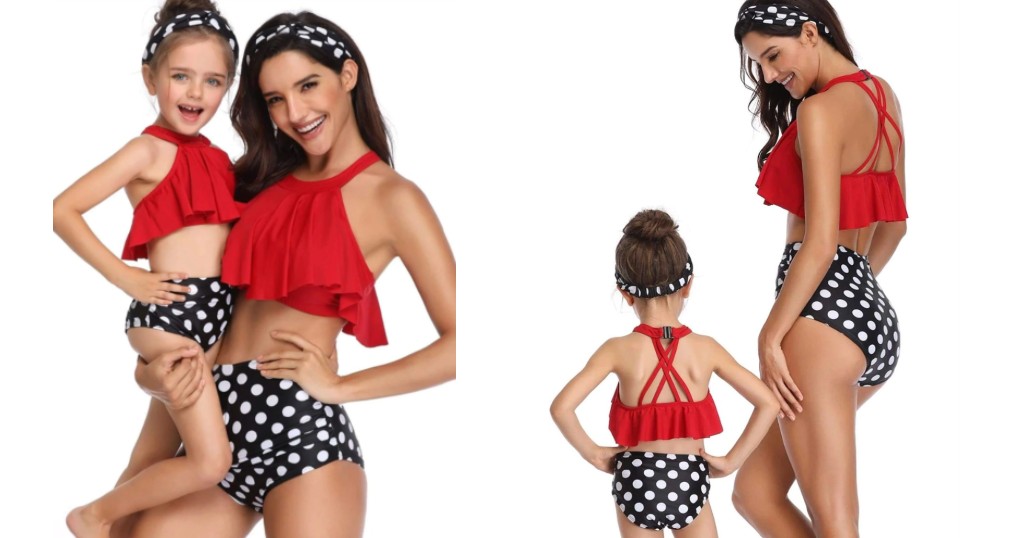 Traje de Baño Mommy & Me Ruffle Polka Dot
