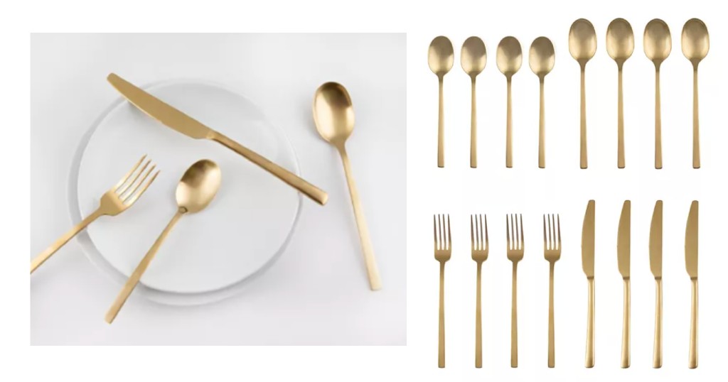 Set de Cubiertos Cambridge Beacon Gold Satin
