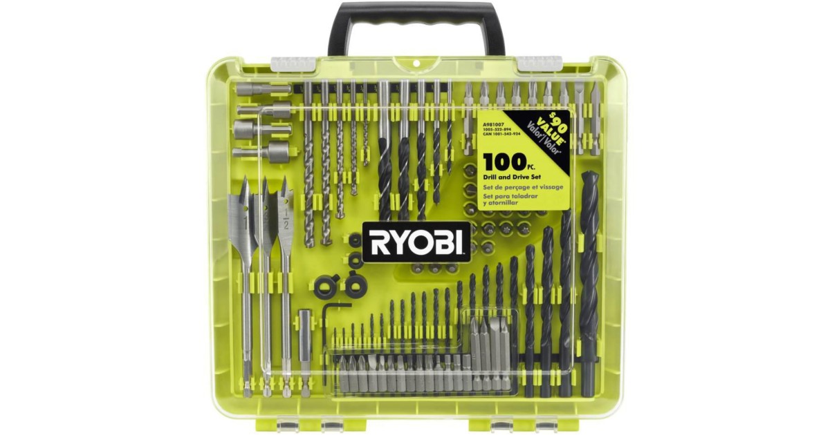 Juego de 100-Piezas para Taladro Ryobi en Home Depot