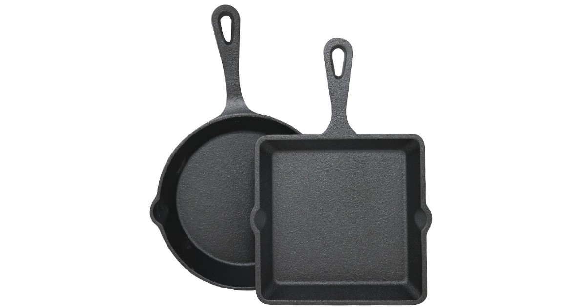 Sedona Cast Iron 2-Piezas Mini Skillet & Griddle Set en Macy's