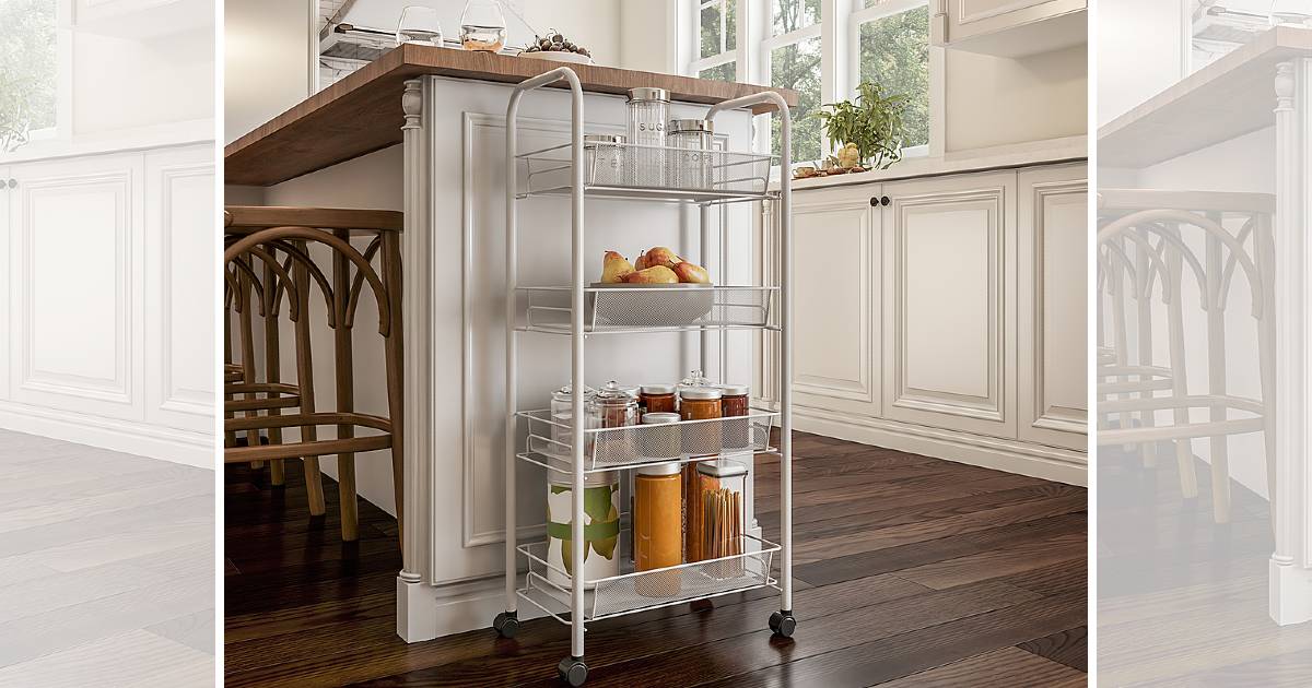 Carrito Organizador de 4-Niveles con Ruedas