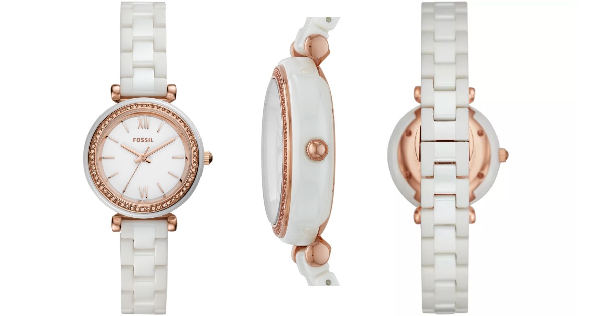 Reloj Fossil de Cerámica Blanca en Macy's