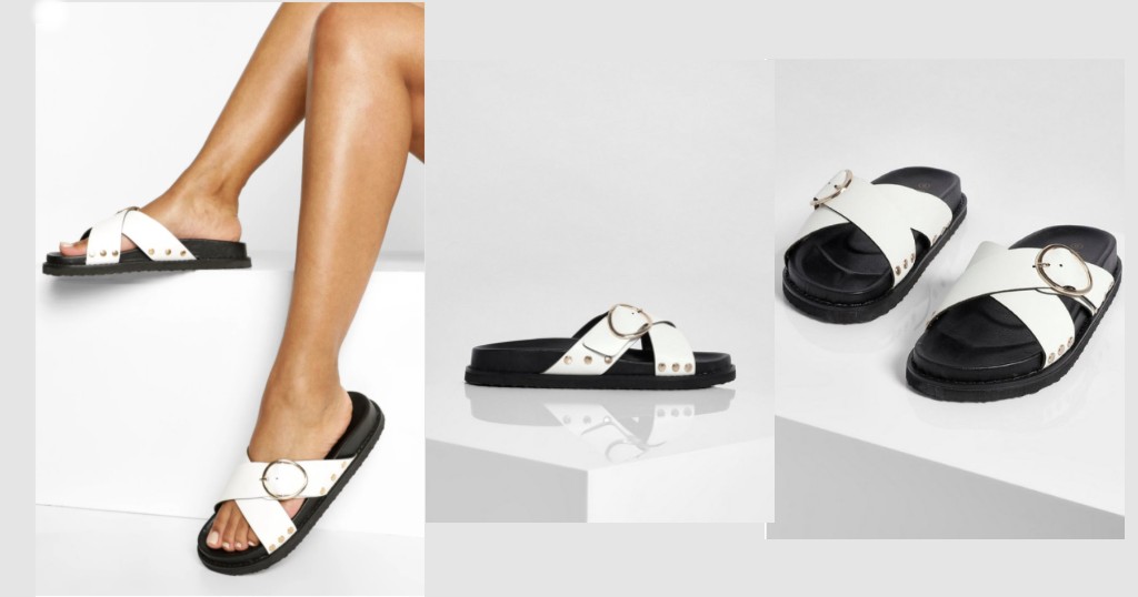 Sandalias Buckle Cross Strap