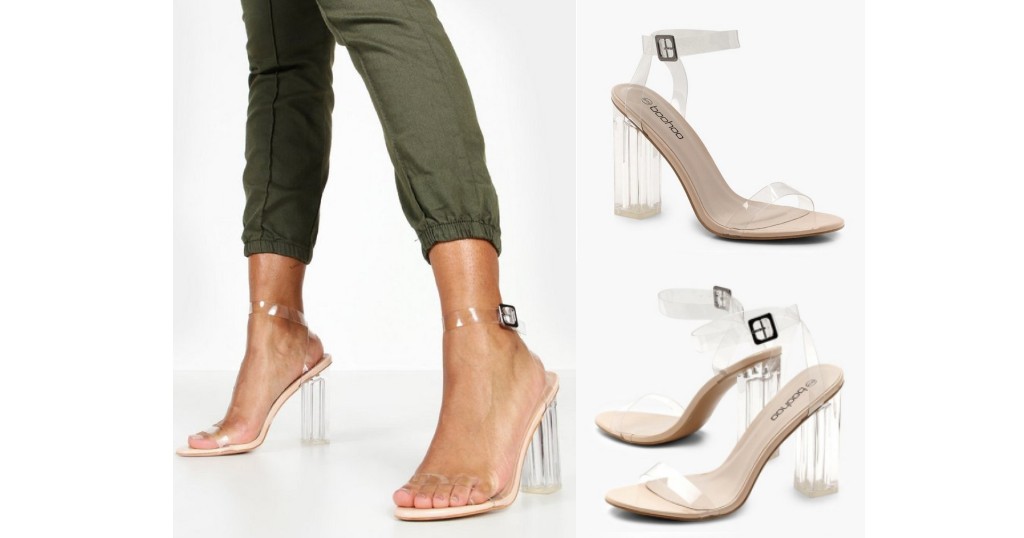 Sandalias Boohoo Clear Block