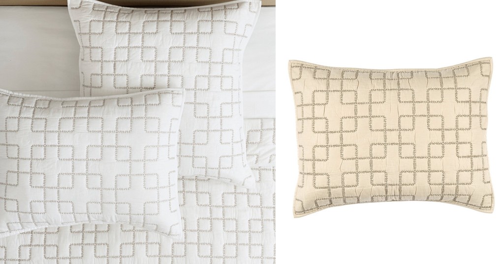 Cojín Decorativo Geometric Stitched Quilted