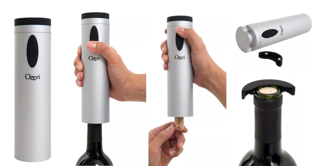 Abridor de Botellas y Sacacorcho Eléctrico Ozeri