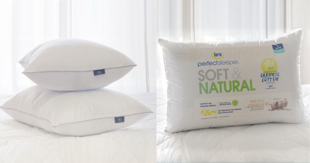 Almohada Serta Soft and Natural Organic Cotton Cover 2 Pk