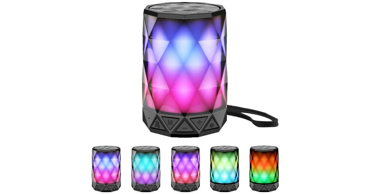 Bocina Bluetooth Portátil con Luces LED Multicolores