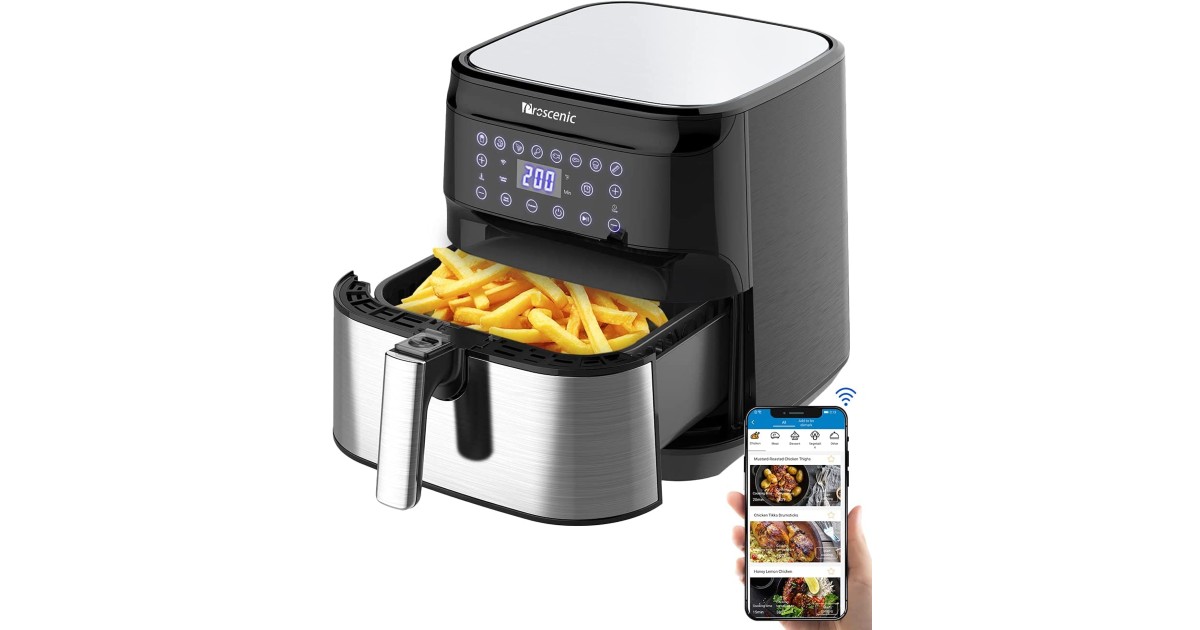 Freidora Inteligente WiFi 5.8-Quart en Amazon