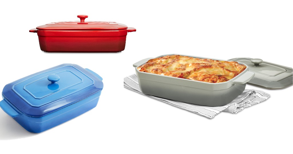 Martha Stewart Collection Stoneware Lasagna Pan con Tapa