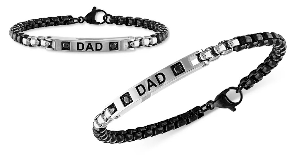 Brazalete para Papá Black Sapphire Dad ID Plate