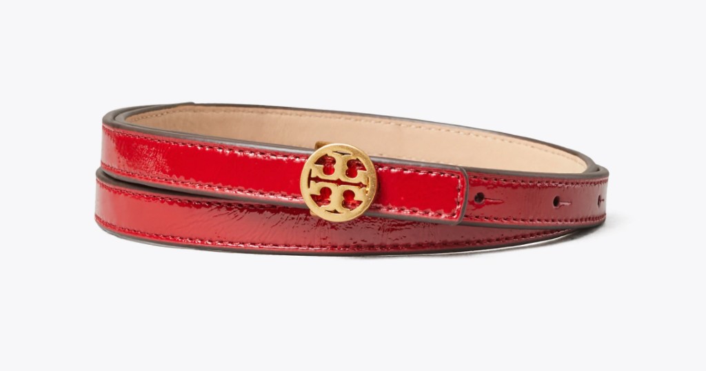 Correa Tory Burch Patent Skinny Double "T"