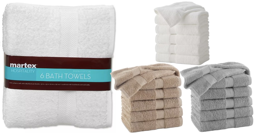 Set de Toallas de Baño Martex Cotton 6 Piezas