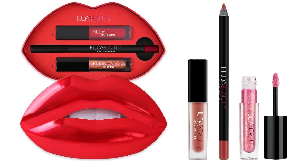 HUDA BEAUTY Contour & Strobe Liquid Lip Set