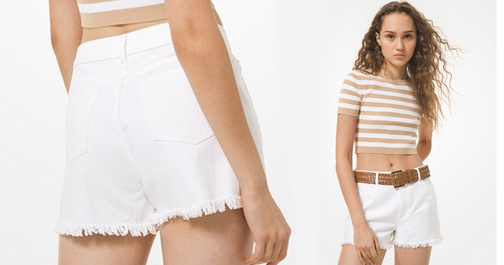 MK-Frayed-Denim-Shorts