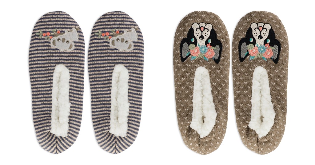 K. Bell Faux Fur Flower Puppy Slippers