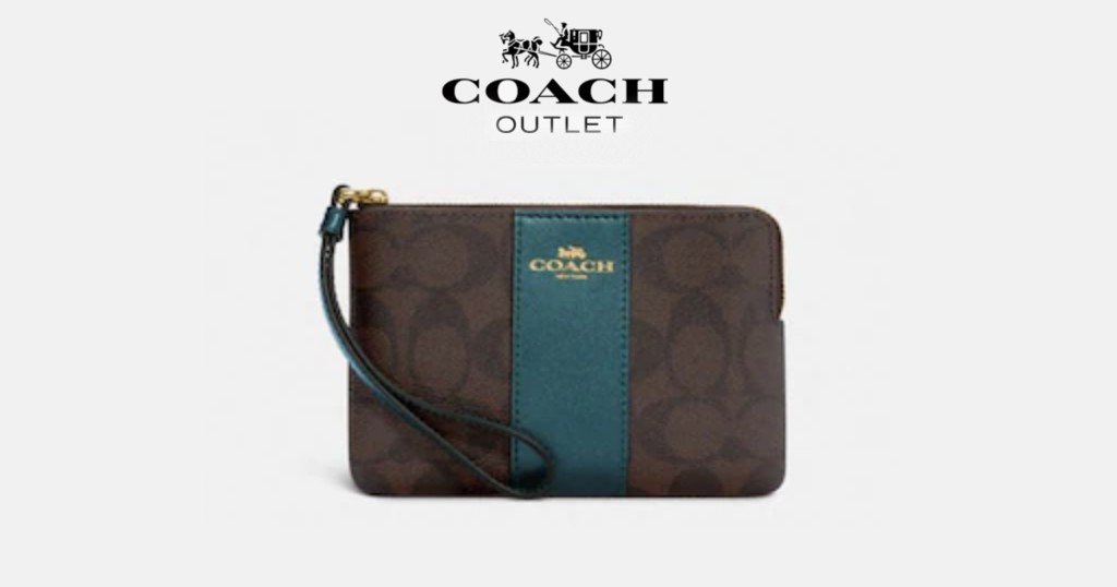 COACH-Corner-Zip-Wristlet-In-Signature-Canvas