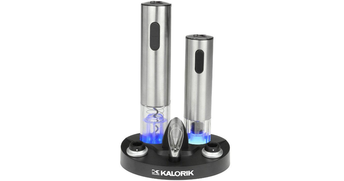 Set de Abridor de Botellas de Vino Recargable Kalorik