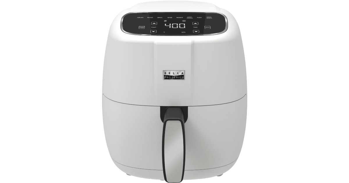 Freidora de Aire Digital Bella Pro Series 4-Qt en Color Blanco